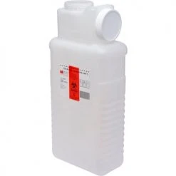Post Medical 2.5 Gallon Leak-tight Sharps Container with Locking Screw Cap, Translucent, 16/CS