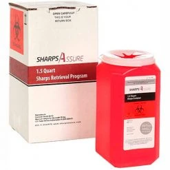Post Medical Sharps Assure 1.5 Quart Sharps Retrieval Program
