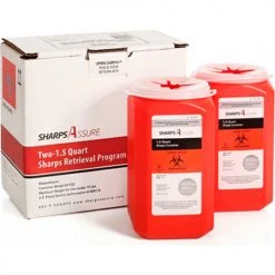 Post Medical Sharps Assure Two 1.5 Quart Sharps Retrieval Program