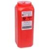 Post Medical 2 Quart Leak-tight Sharps Container with Locking Screw Cap, Red, 12/CS