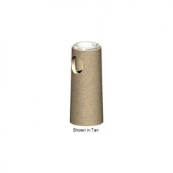Petersen Manufacturing Petersen Concrete Round Cigarette Receptacle w/Aluminum Lid - 12" Dia. Gray - CSR-T-30