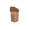 Petersen Manufacturing Petersen Square 20 Gallon Concrete Receptacle with Plastic Lid - Tan - PW-20 Sand Tan