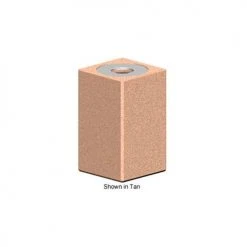 Petersen Manufacturing Petersen Square 22 Gallon Concrete Receptacle with Aluminum Lid - Gray - TC-SF-22B Dove Gray