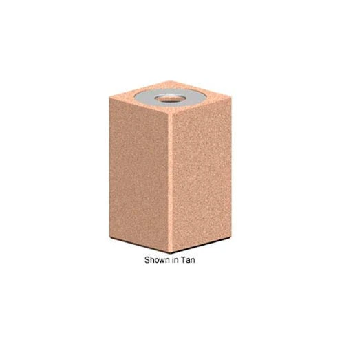 Petersen Manufacturing Petersen Square 22 Gallon Concrete Receptacle with Aluminum Lid - Gray - TC-SF-22B Dove Gray 1 Petersen Manufacturing Petersen Square 22 Gallon Concrete Receptacle with Aluminum Lid - Gray - TC-SF-22B Dove Gray