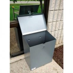 TuffBoxx ParcelBox Animal Resistant Delivery Box, 18"W x 12"D x 22"H, Gray -Cheap Trash & Recycling Store Parcel Large 3