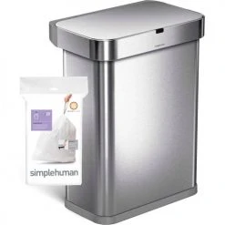 simplehuman® Trash Can Liner Code Q - 17 Gallon, 25.2 X 32.7, 1.18 Mil, White, Pack of 240 -Cheap Trash & Recycling Store Q 60pk CW0264 5
