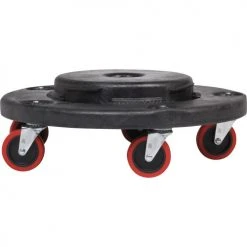 Rubbermaid® Brute Quiet Dolly, 250 lb. Capacity, 18 1/4" Dia., Black - FG264043BLA -Cheap Trash & Recycling Store RCP264043BLA 03