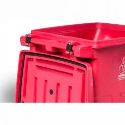 Toter 2-Wheel Medical Waste Cart w/Casters, 64 Gallon Red - RMC64-00RED -Cheap Trash & Recycling Store RMC64 Red 8