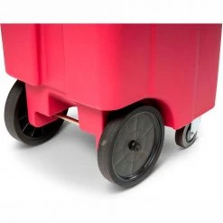 Toter 2-Wheel Medical Waste Cart w/Casters, 64 Gallon Red - RMC64-00RED -Cheap Trash & Recycling Store RMC64 Red 9