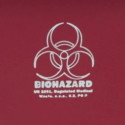 Toter Regulated Medical Waste Cart With Bio Hazard Logo, 32 Gallon - Red -Cheap Trash & Recycling Store RMN32 00RED 08