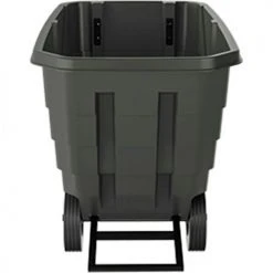 Suncast® Light Duty Plastic Tilt Truck, 1/2 Cu. Yd. Cap, 650 Lbs. Cap, Black -Cheap Trash & Recycling Store RMTTLD50 WS Front 500x500