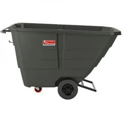 Suncast® Light Duty Plastic Tilt Truck, 1/2 Cu. Yd. Cap, 650 Lbs. Cap, Black -Cheap Trash & Recycling Store RMTTLD50 WS Side 500x500