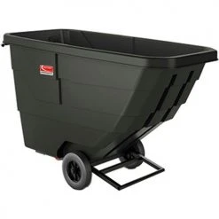 Suncast® Light Duty Plastic Tilt Truck, 3/4 Cu. Yd. Cap, 750 Lbs. Cap, Black -Cheap Trash & Recycling Store RMTTLD75 WS ThreeQuarter 500x500