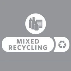 Rubbermaid Waste Stream Label Mixed Recycling Kit for 20G Brute, Untouchable & Wastebasket - 1992436