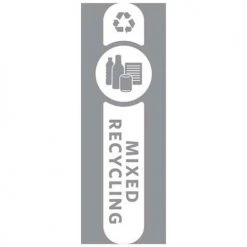 Rubbermaid Waste Stream Label Mixed Recycling Kit for Slim Jim - 1992437