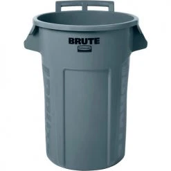 Rubbermaid® Vented Wheeled Brute Container, 44 Gallon, Gray - Pkg Qty 4 -Cheap Trash & Recycling Store RUE 2131929