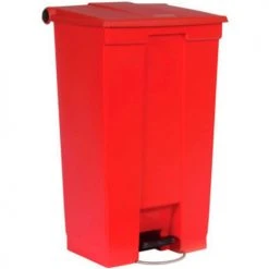 Rubbermaid® Fire Safe Step On Plastic Container, 23 Gallon, Red - FG614600RED