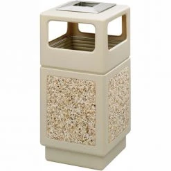 Safco® Canmeleon™ Aggregate Panel, Ash Urn/Side Open, 38 Gallon, Tan - 9473TN -Cheap Trash & Recycling Store SAC 9473TN
