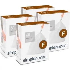 simplehuman® Code F Custom Fit Trash Bag Liners - 6.5 Gallon, 60 Bags/Pack - CW0256 -Cheap Trash & Recycling Store SIM CW0256