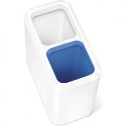 simplehuman® Recycling & Trash Can, 5-2/7 Gallon, White Steel -Cheap Trash & Recycling Store SIM CW1491