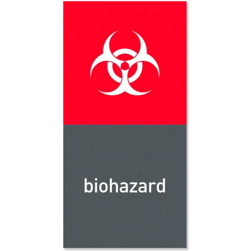 Simplehuman® Magnet Decal For Stainless Steel Trash Cans, "Biohazard", Red/Gray 2 Simplehuman® Magnet Decal For Stainless Steel Trash Cans, "Biohazard", Red/Gray - Image 2