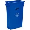 Genuine Joe Recycling Can, 23 Gallon, Blue/White