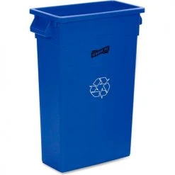 Genuine Joe Recycling Can, 23 Gallon, Blue/White