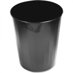 Genuine Joe Fire Safe Trash Can 6 Gal. Steel Black - GJO58897
