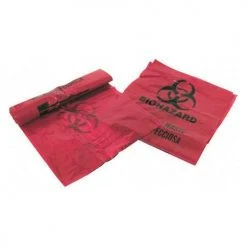 Medegen Infectious Waste Disposal Bags, 3 Gallon, 1.25 mil, 14" x 18.5", Red, 200/Box