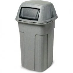 Toter Slimline Trash Can, 50 Gallon, Greystone 8 Toter Slimline Trash Can, 50 Gallon, Greystone -Cheap Trash & Recycling Store SSC50 00GST 04