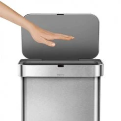 simplehuman® Rectangular Sensor Trash Can, Voice & Motion Control,15.3 Gallon - ST2031 -Cheap Trash & Recycling Store ST2031 04