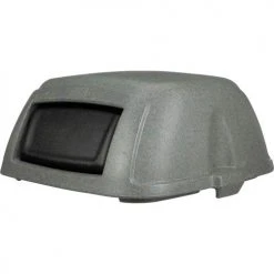 Toter Dome Lid With Swing Door, Fits SSC35, Greystone -Cheap Trash & Recycling Store STL35 00GST 03