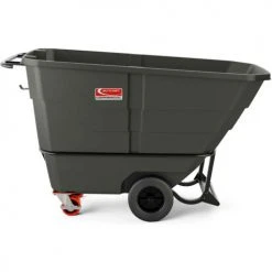 Suncast® Towable Standard Duty Plastic Tilt Truck, 1/2 Cu. Yd. Cap, 800 Lbs Cap,Gray