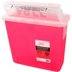 First Voice™ 5 Quart Sharps Container with OSHA Compliant Blood Borne Pathogen Training, 1 Set