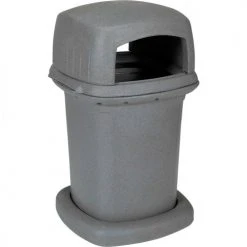 Toter® Plastic Square Heavy Duty Trash Can, 45 Gallon, Graystone -Cheap Trash & Recycling Store TT2 840GK 55710
