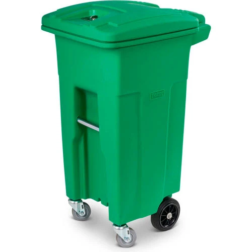 Toter Heavy Duty 2-Wheel Organic Waste Trash Cart W/ Casters, 32 Gallon, Organic Green - ACG32-00LIM 9 Toter Heavy Duty 2-Wheel Organic Waste Trash Cart W/ Casters, 32 Gallon, Organic Green - ACG32-00LIM - Image 9