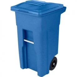 Toter Heavy Duty Two-Wheel Trash Cart, 32 Gallon Blue - ANA32-57311 -Cheap Trash & Recycling Store TT2 ANA32 57311