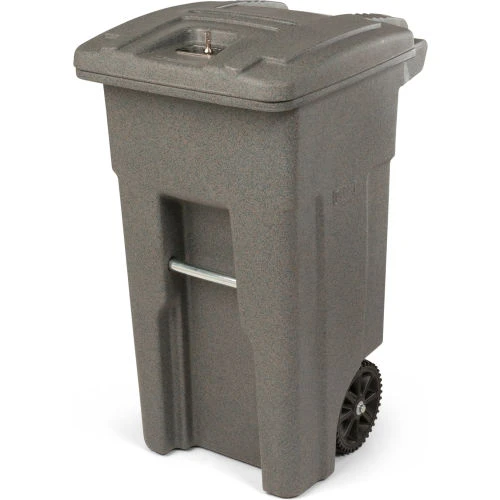 Toter Two Wheel Secure Document Cart With Barrel Lock, 32 Gallon - Graystone 11 Toter Two Wheel Secure Document Cart With Barrel Lock, 32 Gallon - Graystone - Image 11