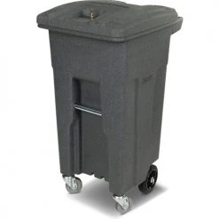 Toter Secure Document Cart With Barrel Lock and Casters, 32 Gallon - Graystone -Cheap Trash & Recycling Store TT2 CDC32 00GST