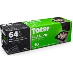 Toter 64 Gallon Cart Liner, 2.0 Mil, Black, 10 Pack - GB064-01000 -Cheap Trash & Recycling Store TT2 GB064 01000