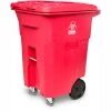 Toter 2-Wheel Medical Waste Cart w/Casters, 96 Gallon Red - RMC96-00RED