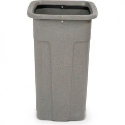 Toter Slimline Trash Can, 25 Gallon, Greystone