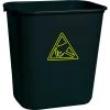 Transforming Technologies Transforming Tech ESD Trash Can 28 Quart WBAS 28 - Black