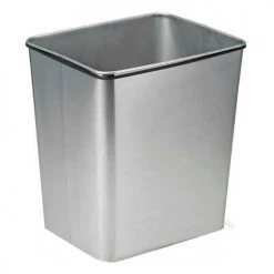 Transforming Technologies ESD Stainless Steel Wastebasket 28 Quart WBAS28-MET