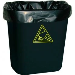 Conductive Trash Liners WBASLB Black, 7-10 Gal