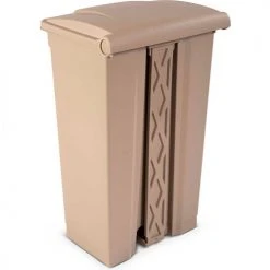 Toter Fire Retardant Step On Container, 23 Gallon, Beige - SOF23-00BEI -Cheap Trash & Recycling Store Toter 23Gallon SteponContainer Beige SOF23 BackAngle1000x1000
