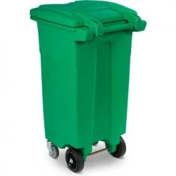 Toter Heavy Duty 2-Wheel Organic Waste Trash Cart W/ Casters, 32 Gallon, Organic Green - ACG32-00LIM 11 Toter Heavy Duty 2-Wheel Organic Waste Trash Cart W/ Casters, 32 Gallon, Organic Green - ACG32-00LIM -Cheap Trash & Recycling Store Toter 32Gallon GasketedOrganicsCasterCart LimeGreen ACG32 BackAngle