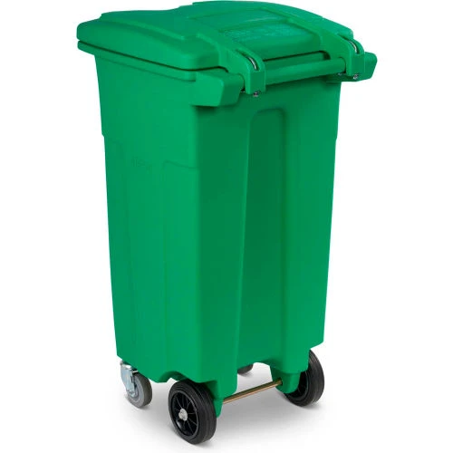 Toter Heavy Duty 2-Wheel Organic Waste Trash Cart W/ Casters, 32 Gallon, Organic Green - ACG32-00LIM 3 Toter Heavy Duty 2-Wheel Organic Waste Trash Cart W/ Casters, 32 Gallon, Organic Green - ACG32-00LIM - Image 3
