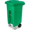 Toter Heavy Duty 2-Wheel Organic Waste Trash Cart W/ Casters, 32 Gallon, Organic Green - ACG32-00LIM