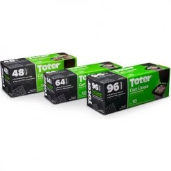 Toter 64 Gallon Cart Liner, 2.0 Mil, Black, 10 Pack - GB064-01000 -Cheap Trash & Recycling Store Toter 64Gallon CartLiners Black GB096 ProductFamily